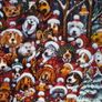 SALE!  Franklin Mint SANTA PAWS Limited Edition Christmas Plate with Dogs and some Cats Image 4