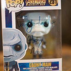 Marvel comics Ebony Maw Avengers Infinity War 291 Signed Funko POP Autographed by Tom Vaughan Lawlor