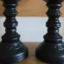 A pair of black candle holders Image 2