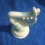 BELLEEK SHAMROCKS HARP (6th mark) - a vintage & decorative Belleek freestanding harp (1960's / 1970's) Image 6