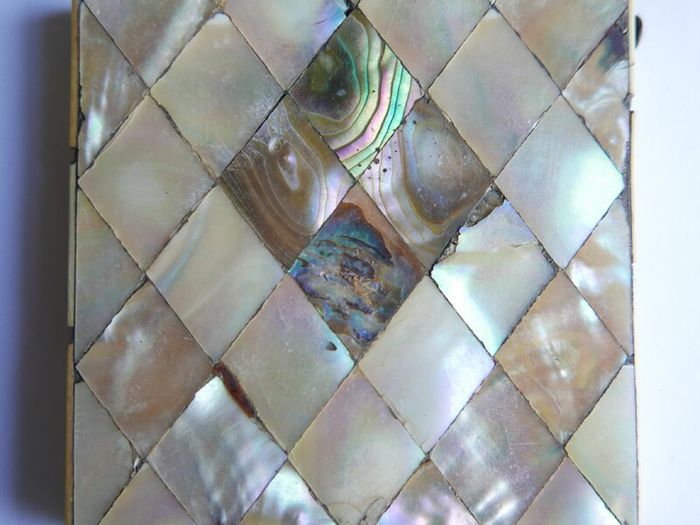 Vintage Mother of Pearl Box, Card Holder French Art Deco