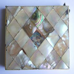 Vintage Mother of Pearl Box, Card Holder French Art Deco