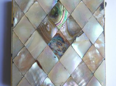 Vintage Mother of Pearl Box, Card Holder French Art Deco