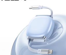 ASUS 100W USB C to USB C Cable | Retractable with Magnetic Slot, 5 Preset Lengths, Fast Charging for iPhone 17/16/15, iPad, MacBook, for S25/24, Grey, 100.58cm