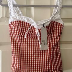 Top (Zara gingham top)