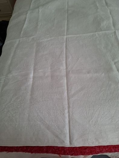 White Damask  Tablecloth 121cm x 117cm