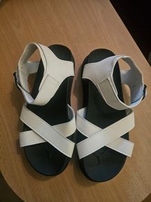 White Chunky Strap Sandals
