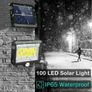 37644 100 LED Solar Powered PIR Motion Sensor Wall Flood Light Security Outdoor Garden Image 2