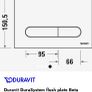 3 x Brand New Duravit DuraSystem flush plate Beta 100, for WC Image 4