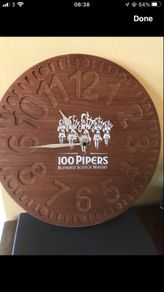 100 Pipers Whisky Bar Wall Clock