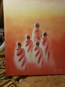 Painting of monks