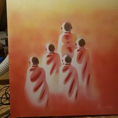 Painting of monks