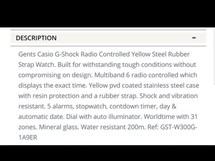 G Shock watch