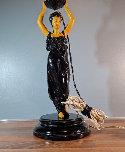 Vintage Cast Iron Lamp 1950s / 60s