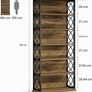 6 Tier Vintage Industrial Bookcase 185 cm High Standing Shelf Wood, Open Display Shelf with Metal Frame Image 3