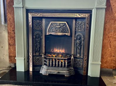 Fireplace and Electric Heater