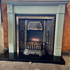Fireplace and Electric Heater