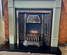 Fireplace and Electric Heater
