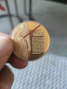 Star Wars / Film - Medaille - 24 Karat Vergoldet - Koloriert - Selten