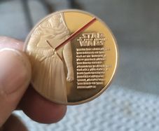 Star Wars / Film - Medaille - 24 Karat Vergoldet - Koloriert - Selten