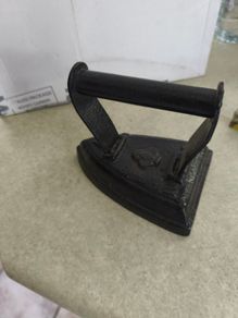 Antique Black Cast Iron Original Cast Iron Flat Iron / Door Stop / Bookend / Farmhouse Kitchen