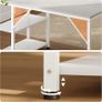 L Shaped Computer Desk, 100x70 cm Corner Desk, Office Desk with Reversible Storage Shelves, Writing Study Table for Work Play Home Office, White Image 3