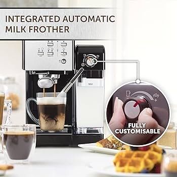 FREE EXPRESS SHIPPING Breville One-Touch CoffeeHouse Coffee Machine | Espresso, Cappuccino & Latte Maker | 19 Bar Italian Pump | Automatic Milk Frother | ESE Pod Compatible