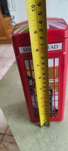 M&S Shortbread Tin London Phone Booth Collectible Metal Canister 2014 Empty