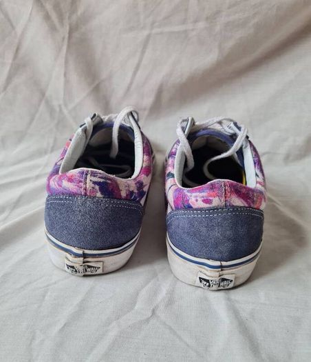 vans old skool multi paint Size 6 eu 37 blue I'm great condition