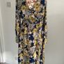 dress bnwt wrap dress ichi brand size small navy patterned 10/12 Image 2