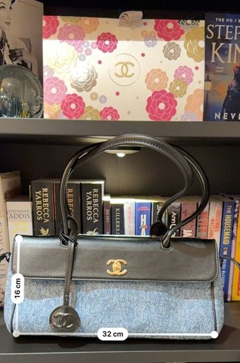 Denim shoulder bag