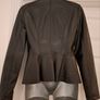 New, Vero Moda Black Peplum Collarless Soft Faux Leather Jacket - Size M (UK10) Image 8