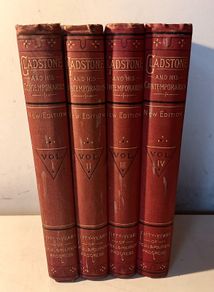 Gladstone Blackie And Son Antique Bookset Four Volumes