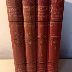 Gladstone Blackie And Son Antique Bookset Four Volumes