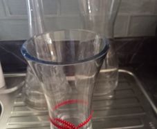Glass vases x 3