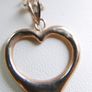 9ct Sold Gold  375 Heart pendant on 18" chain in original box Image 10