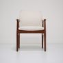 Vintage Danish Teak and White Boucle Armchair by Grete Jalk, 1960s. Image 4