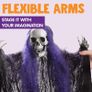 3 Pack Halloween Hanging Grim Reapers Decorations, 35.3inch Halloween Skeleton Ghost Decorations, Halloween Hanging Decoration for Haunted Image 4