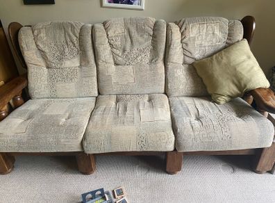 Dutch Oak 3-Seater Sofa