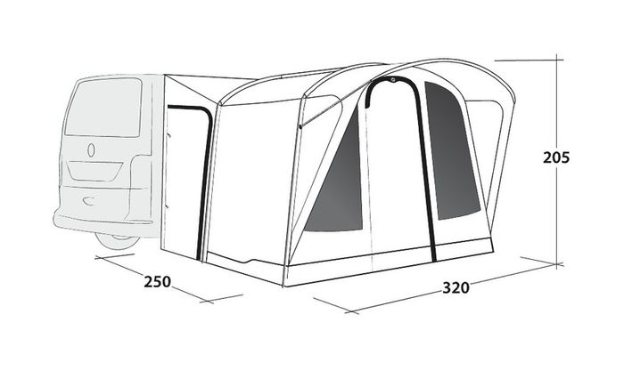 Outwell Fresno drive-away awning New