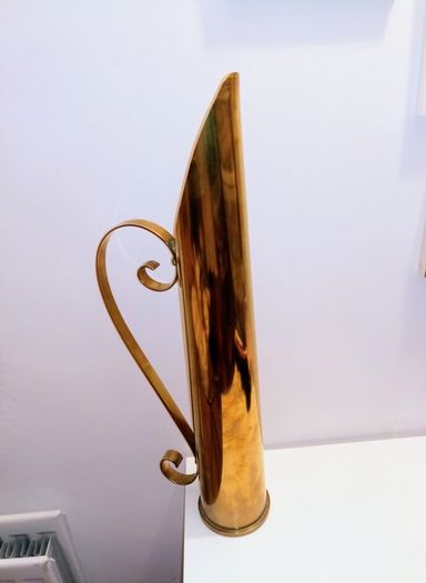 Huge Trench Art Made From Large Calibre Artillery Shell In Brass 62cm/24inch High