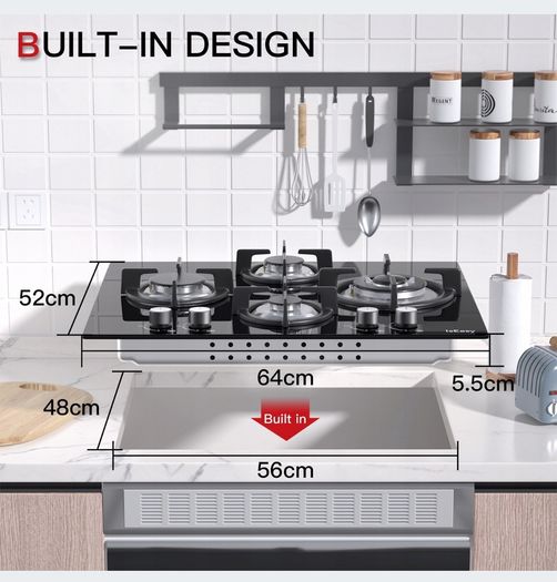 Gas Hob 4 burners propane/natural gas