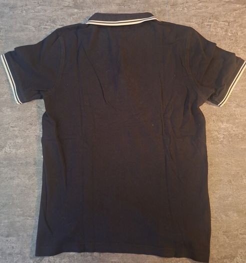 Fred Perry Bomber Collar Polo Shirt Large Navy Blue