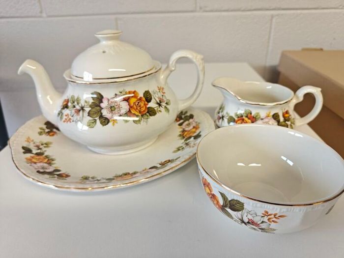 Vintage English Ironstone Tea Set from Royal Brampton