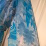Vintage 80s blue floral midi dress size Small Cowl neckline Postage included Image 8