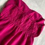 Women's  Fuchsia Strapless Elegant Top with gold buttons Image 3