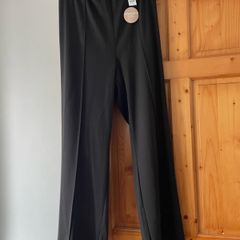 Evan's ladies black straight leg trousers plus size - New