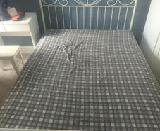 IKEA double bed w/mattress & slats