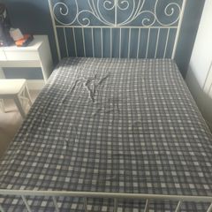 IKEA double bed w/mattress & slats