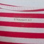 Dunnes Pink and White Striped V-Neck T-Shirt Image 2
